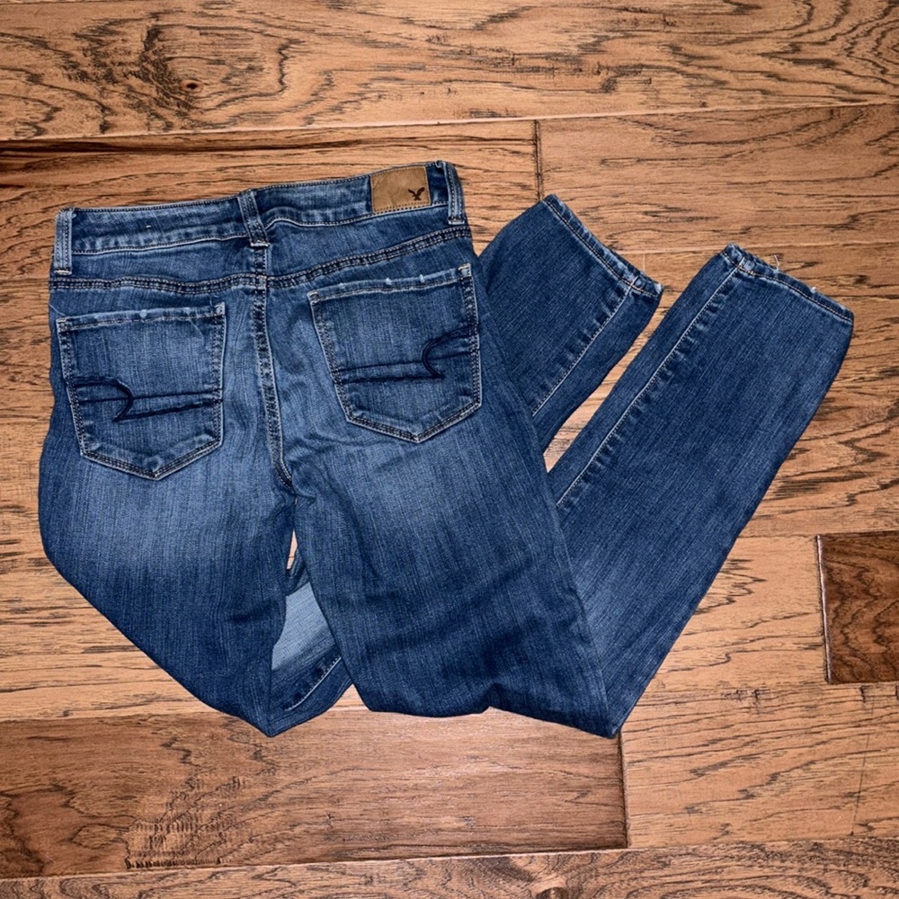 American Eagle Outfitters Blue Skinny Jeans Modern Fit - Picture 4 of 4